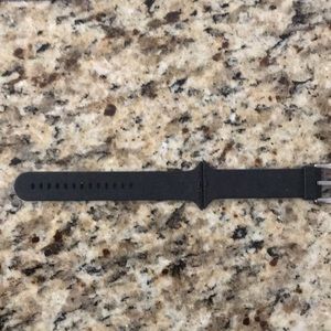 All black silicone Apple Watch band